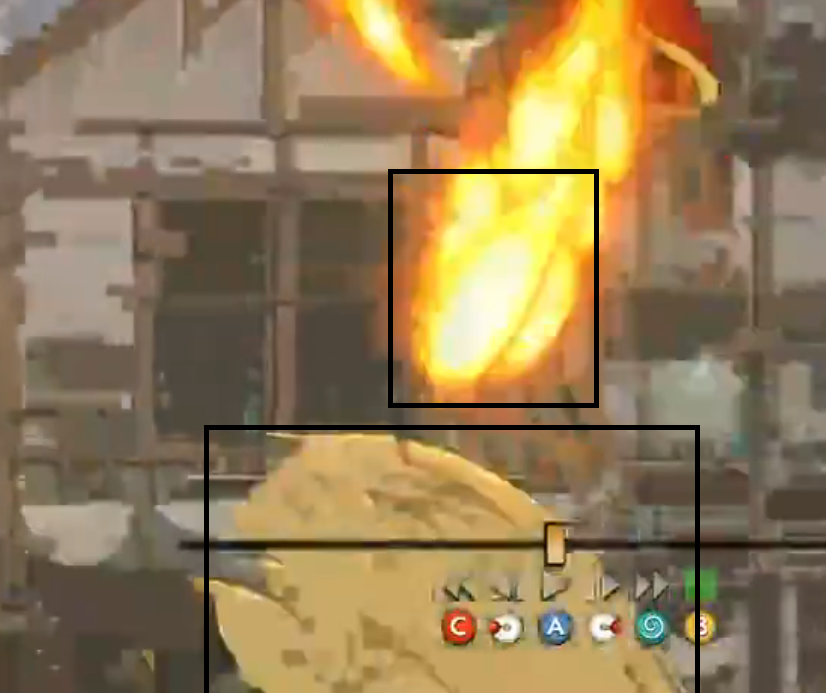 FloofzyKitten's tweet photo. @raymondbulller There are actually a few frames after this where Korra continues moving but the twitter compression makes it utterly incomprehensible. The point is, what do you think happens a few frames after from this screen shot? Like this isn't even a case of the hitboxes being bigger. https://t.co/32vcX92JTc