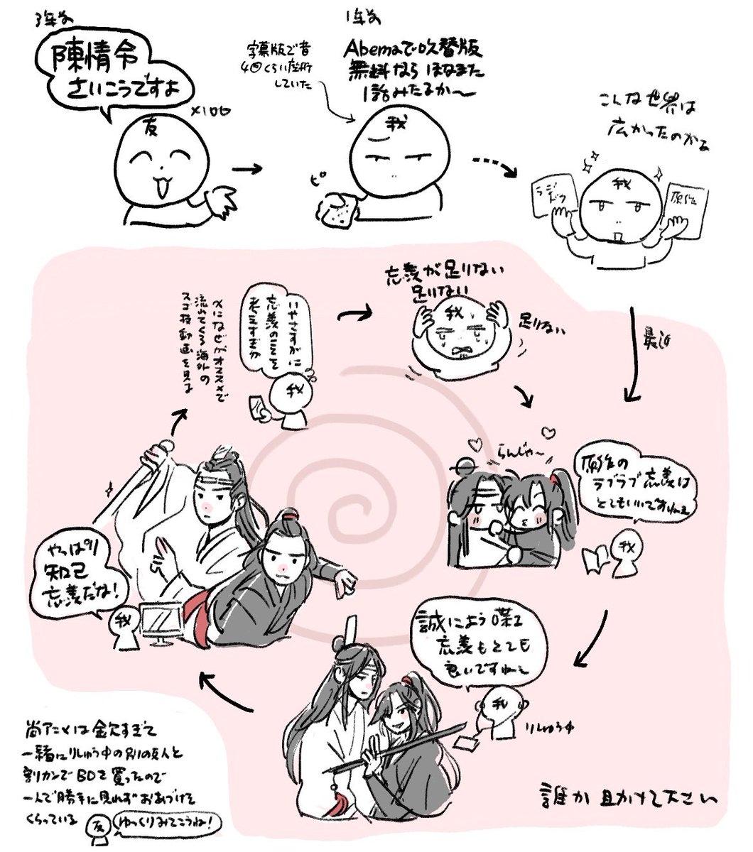 kome9ekome's tweet photo. 最近の専らの困りごと:忘羨を摂取してもモヤモヤと脳の半分に居座る忘羨摂取欲
どうしたらよくなるのか(なにが) https://t.co/5scbLauzo6