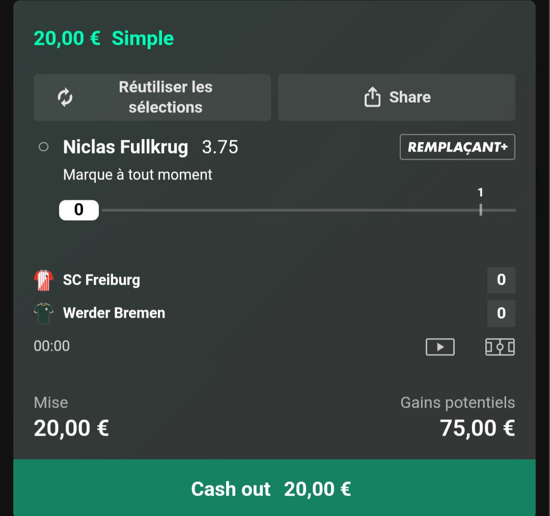 BetClem_'s tweet photo. BET BUTEUR 🇩🇪 30/08 🗓️

🇩🇪 N. Fullkrug  ou sub @3.75 (0.8%)
X2 et x3 la pièce.

Retour aux sources pour Niclas au Werder, on espère qu'il y retrouvera la même forme.

Début 15h30 🕒
♥️ Si tu soutiens 
#TeamParieur https://t.co/7BQCrsqfnG