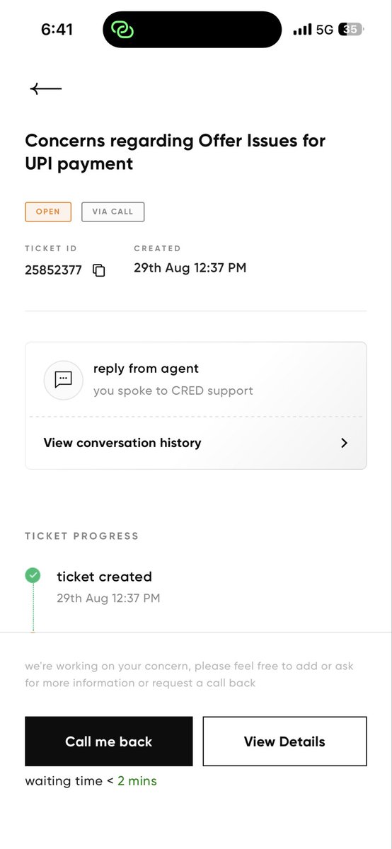 Farhan_rana_'s tweet photo. @CRED_support all offer come from @CRED_club is not fulfilled when i complain then you guys take centuries to resolve a small matter this is not good people complain about cashback not receiving improve your support team its worse ticket id-25852377 https://t.co/pglPeO7nJk