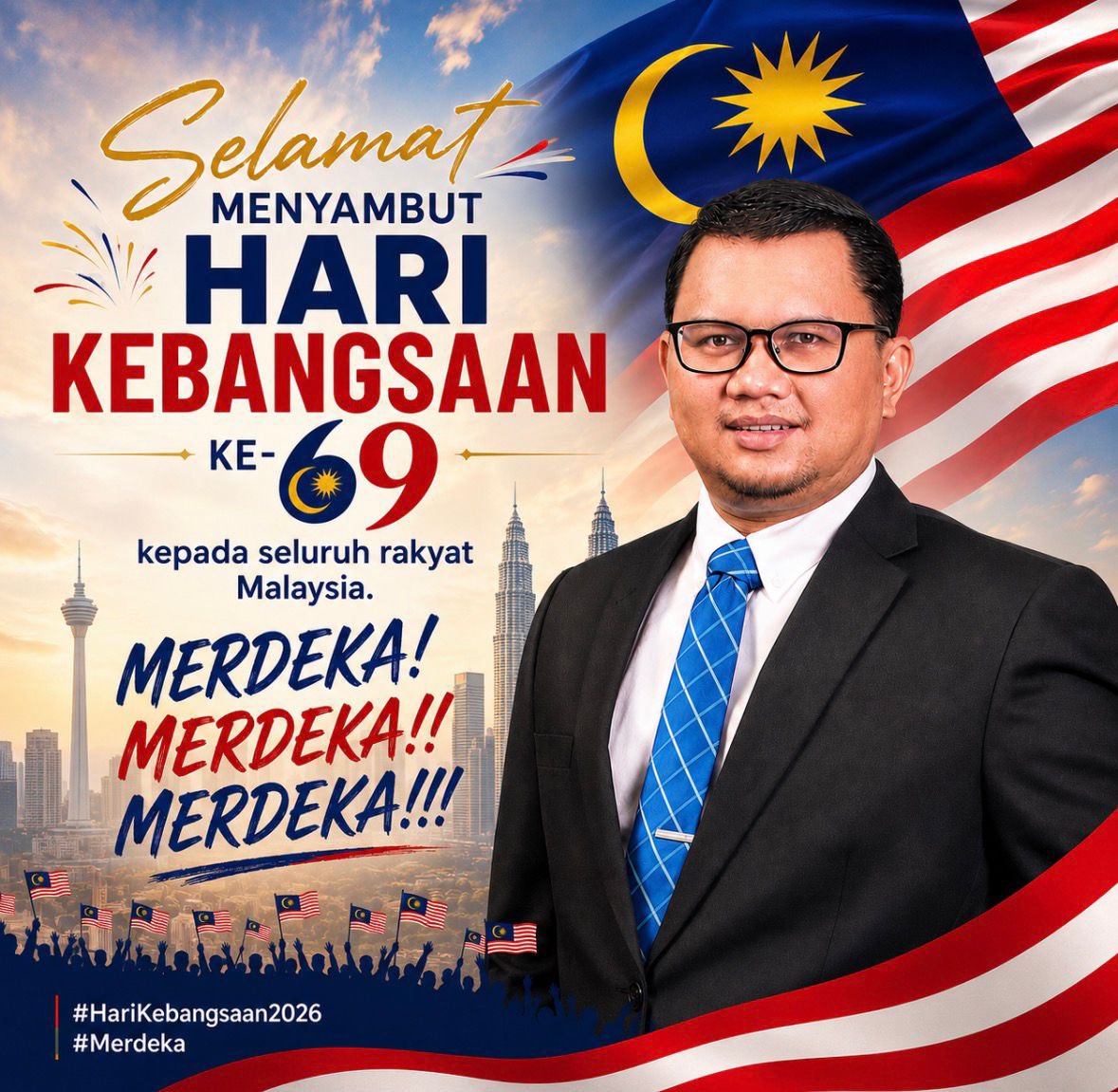 shahir_adnan's tweet photo. Selamat Menyambut Hari Kebangsaan Ke-69!
Semoga semangat kemerdekaan terus menyatukan kita sebagai rakyat Malaysia untuk membina sebuah negara yang lebih maju, harmoni dan sejahtera.
MERDEKA! MERDEKA! MERDEKA! ๐ฒ๐พ
#HariKebangsaan2026
#Merdeka
#MalaysiaKita https://t.co/SlV3hLwtji