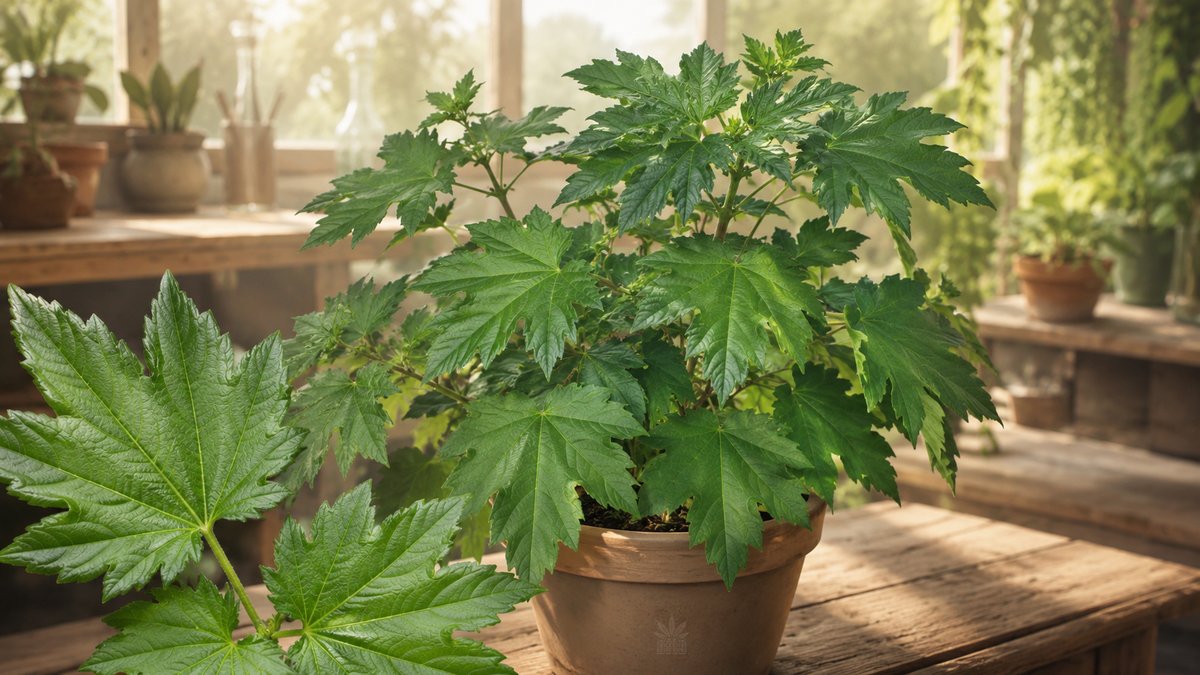 MaisonNLB's tweet photo. 🦆 Ducksfoot, le cannabis qui effaça ses doigts

À première vue, Ducksfoot ressemble davantage à un érable, une plante tropicale ou un arbuste ornemental qu’au cannabis.
Sa singularité tient dans une feuille: ses folioles ne se séparent pas entièrement.
Elles restent reliées par une fine membrane végétale, dessinant la silhouette palmée d’une patte de canard.

🌿 Une mutation venue d’Australie
Le nom Ducksfoot désigne d’abord un caractère morphologique héréditaire, et non une variété unique.
Son histoire moderne se précise en Australie, à la fin des années 1990, lorsque le sélectionneur surnommé Wally Duck travaille une lignée présentant naturellement ce feuillage inhabituel.
Il sélectionne et stabilise cette particularité, puis diffuse des graines sous le nom de Ducksfoot.
Comme souvent dans l’histoire clandestine du cannabis, ses origines génétiques exactes restent imparfaitement documentées. Wally Duck demeure néanmoins le sélectionneur ayant fait connaître cette morphologie au-delà des cercles australiens.

🍁 Une feuille devenue empreinte
La feuille classique du cannabis est composée de folioles longues et distinctes, disposées comme les doigts d’une main.
Chez Ducksfoot, ces “doigts” sont partiellement soudés.
Le résultat forme une feuille plus large, généralement composée de trois à cinq lobes, dont le contour rappelle une patte palmée.
Contrairement à Freakshow, qui porte un feuillage finement découpé évoquant une fougère, Ducksfoot conserve une surface foliaire pleine et arrondie.
Cette particularité apparaît surtout pendant la croissance. En floraison, certaines feuilles supérieures peuvent reprendre une forme plus conventionnelle et les fleurs rendent progressivement la plante plus reconnaissable.

🎭 L’anecdote: le cannabis que l’on prenait pour un érable
Dans les récits des premiers cultivateurs, des visiteurs pouvaient passer à quelques pas d’un plant de Ducksfoot sans identifier du cannabis.
Certains pensaient observer un jeune érable ou une curiosité horticole.
La plante ne se dissimulait derrière aucun décor.
Elle avait simplement abandonné le symbole qui trahit habituellement son identité: sa célèbre feuille aux doigts séparés.
Cette apparence lui valut rapidement une réputation de “cannabis camouflé”.
Mais la métamorphose reste uniquement visuelle: elle ne change ni son odeur en floraison, ni sa composition chimique, ni son statut légal.

🔬 Un intérêt qui dépasse la discrétion
Ducksfoot représente avant tout une ressource génétique pour la sélection végétale.
Son caractère foliaire peut être transmis à de nouvelles lignées afin de créer des plantes à l’identité visuelle singulière. Il a notamment inspiré Frisian Duck, issue d’un croisement avec Frisian Dew, ainsi que différentes sélections modernes à feuilles palmées.
Son intérêt potentiel repose sur plusieurs pistes:
-développer des variétés ornementales immédiatement reconnaissables
-étudier la formation et l’hérédité des feuilles chez Cannabis sativa
-créer des marqueurs visuels utiles au suivi de certaines lignées
-introduire cette architecture dans de futures génétiques riches en CBD
Une publication scientifique consacrée au cannabis ornemental cite d’ailleurs Ducksfoot parmi les mutations présentant un véritable intérêt esthétique pour les plantes en pot et l’aménagement paysager.
Il faut néanmoins conserver une nuance essentielle: une feuille atypique ne garantit ni meilleur rendement, ni résistance supérieure, ni profil cannabinoïde particulier.
Une lignée Ducksfoot peut être riche en THC ou en CBD selon les croisements réalisés. Seules la génétique, l’analyse en laboratoire et la conformité variétale permettent de le déterminer.

✨ La beauté d’un autre langage
La nature ne répète jamais parfaitement son geste. Parfois, elle sépare. Parfois, elle relie.
Ducksfoot nous rappelle qu’une variation longtemps recherchée pour sa discrétion peut devenir, avec le temps, une véritable signature botanique.
Car le luxe ne réside pas toujours dans ce qui attire immédiatement le regard.
Il peut aussi naître d’un détail silencieux, une feuille différente, une empreinte rare, une matière que l’on apprend à reconnaître autrement.