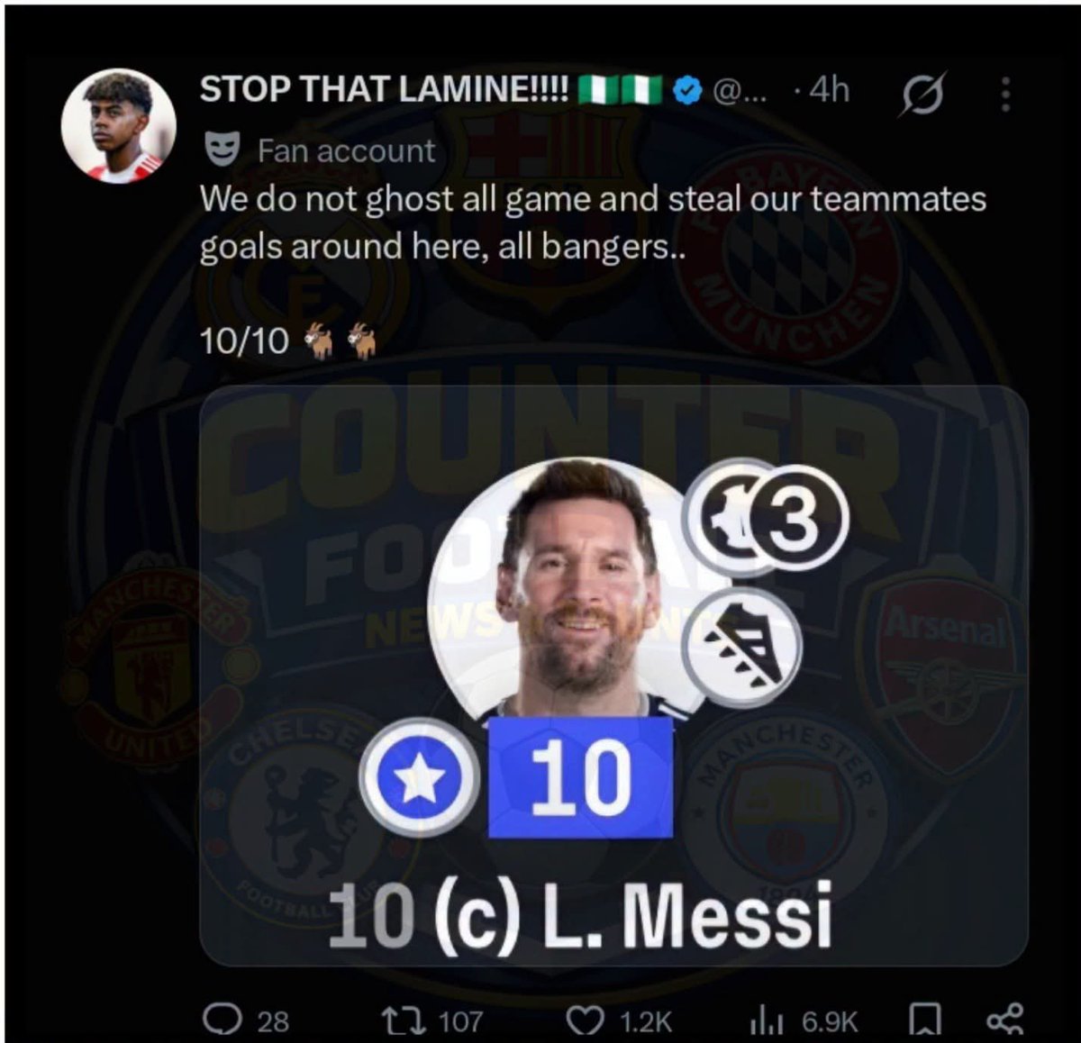 JikishthePro1's tweet photo. A Hattrick that would have been useful against Spain😂 https://t.co/i8Gw47DOjW