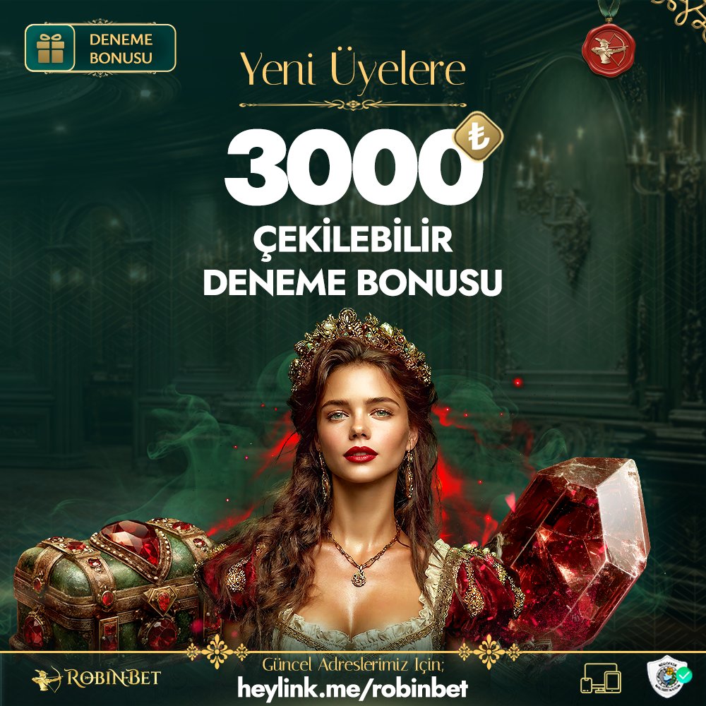 robinbetsosyal's tweet photo. 🎁 3000₺ ÇEKİLEBİLİR DENEME BONUSU ROBINBET’TE

👑 Robinbet kazanç zamanı!

En güncel promosyonlar, en yeni slot oyunları burada!

👉 Detaylar ve kayıt için: https://t.co/ogkmRRyYpm

#Robinbet #DenemeBonusu #RobinbetGiriş https://t.co/4qeS79UdYJ