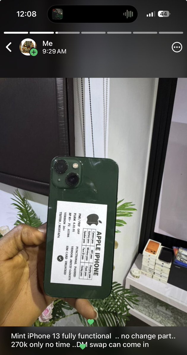 iamjkeyzy's tweet photo. iPhone 13 - soldout ❌ Thanks for choosing JKEYZY Autos and gadgets 🙏

DM 07014727113 https://t.co/O2O9SrdCbj