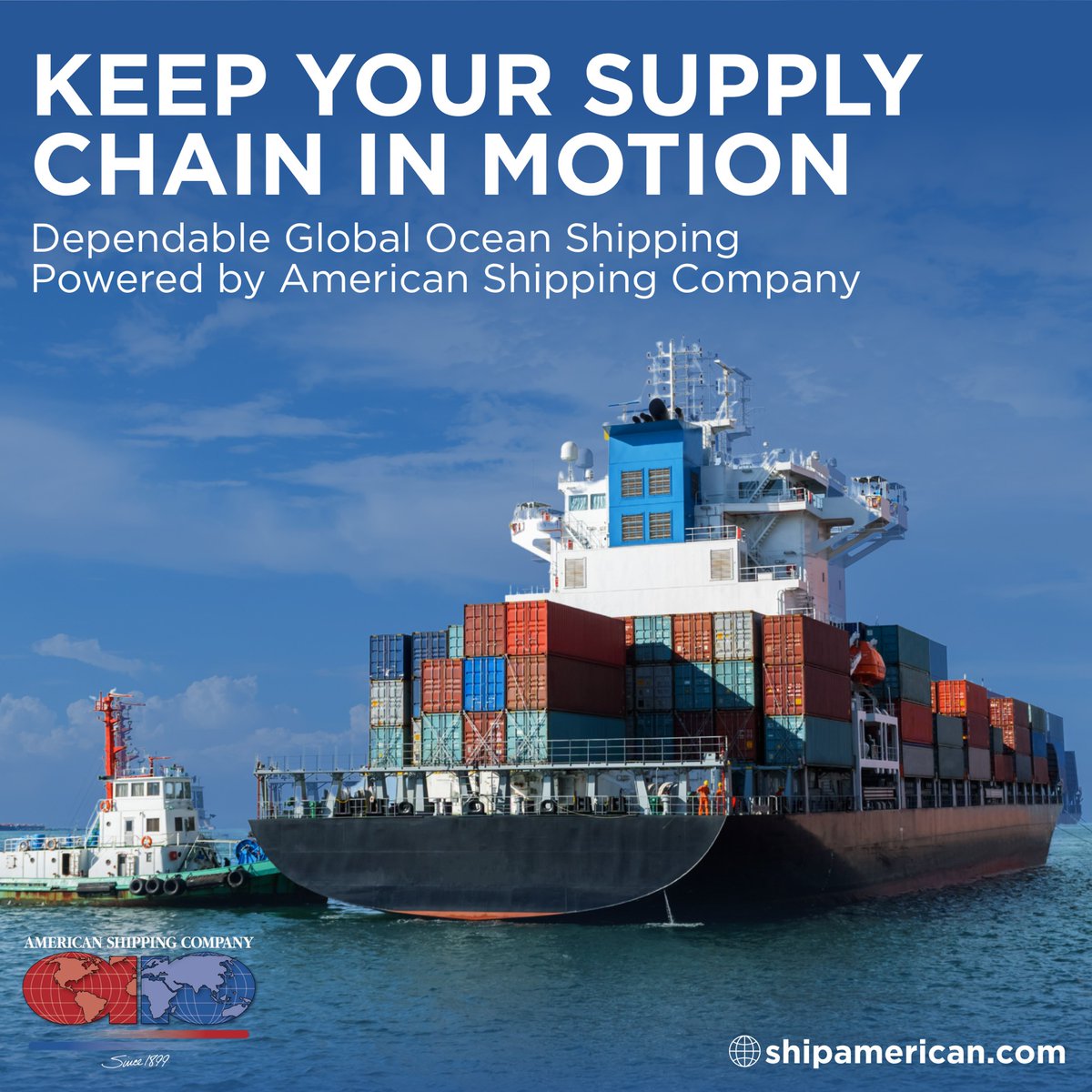 AmericanShipNJ's tweet photo. No matter where your cargo goes, American Shipping Company's Global Ocean Network ensures reliable connections across major trade lanes. Trust us for seamless ocean freight solutions to keep your supply chain moving. https://t.co/PHYSxIjY3q #AmericanShippingCompany https://t.co/e36EO9Jxso