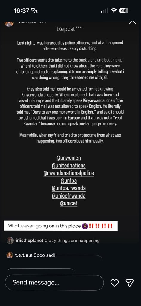 Dooms_Day9's tweet photo. Dear @Rwandapolice I’m genuinely disappointed in yall.
Where are we heading as a nation.?💔🫴 https://t.co/yEXamsQzRY
