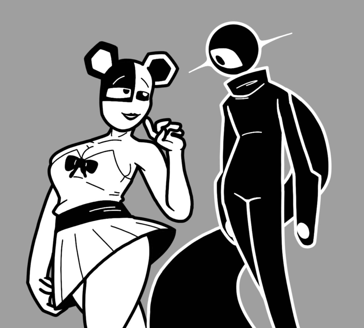 P6768017Papyrus's tweet photo. Black and White 
(Emma es de @Dreamerpon28)

[#SupremosAntagonistas] https://t.co/tnIf9p2TPJ