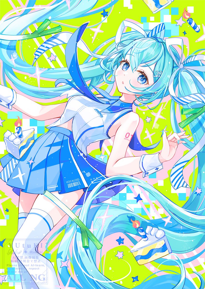 yutuki_'s tweet photo. ミクさんお誕生日おめでとう！🍰
#初音ミク生誕祭2026 #miku19th https://t.co/xrcTf66eru