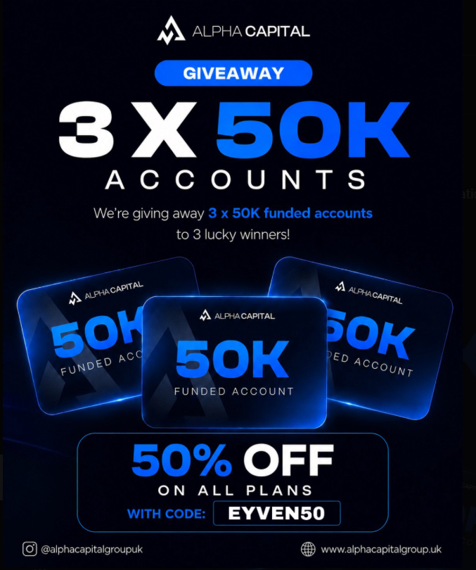 ETradez_'s tweet photo. Let's do some cooking here 😋

3x50k @AlphaCapitalUK up for grabs🔥

To Join:
💎Follow @ETradez_, @AlphaCapitalUK, @Anya_x2 
💎Like + Repost
💎 Tag 3 friends
💎Don't forget to use my code EYVEN50 for 50% off on your Alpha Plans! and code EYVEN for the maximum discount!

Winners soon