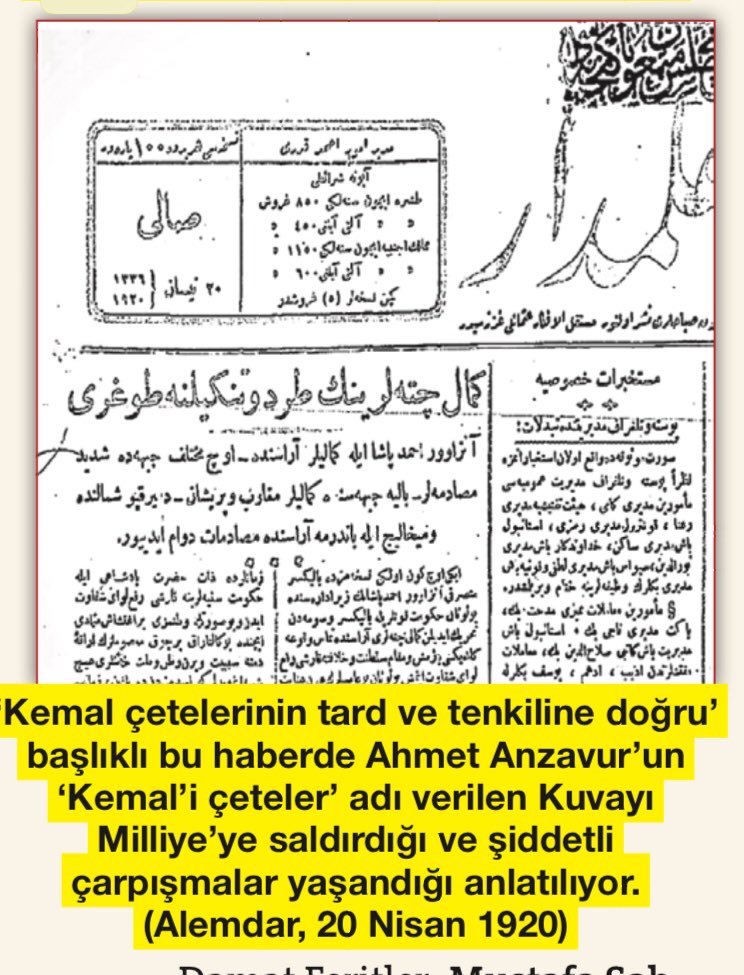 SMEYDAN's tweet photo. Bizim "bayram"  olarak kutladığımız Büyük Zafer'imiz, başkalarının yenilgisi ve yasıdır.

Büyük Zafer sadece Yunan ordusunun değil, Yunan ordusunu Anadolu'ya çıkaran ve gizli açık destekleyen, ayrıca İstanbul'u ve Anadolu'nun stratejik, önemli yerlerini işgal eden emperyalizmin (özellikle de İngiliz emperyalizminin) yenilgisidir.

Ancak Büyük Zafer sadece Yunan ordusunun ve emperyalizmin değil  emperyalizmle birlikte hareket eden yerli işbirlikçilerin de yenilgisidir. Nitekim savaş sonrasında bu yerli işbirlikçilerin çoğu İngilizlere sığınarak Türkiye'den kaçmıştır. 

104 yıl önce yenilen yerli işbirlikçilerin bugünkü fikir artıkları doğal olarak büyük yenilgilerini "zafer" olarak kutlamıyorlar; zaferi kazananlar kutluyor. Türk ulusu kutluyor.

30 Ağustos Zafer Bayramı'mız kutlu olsun.