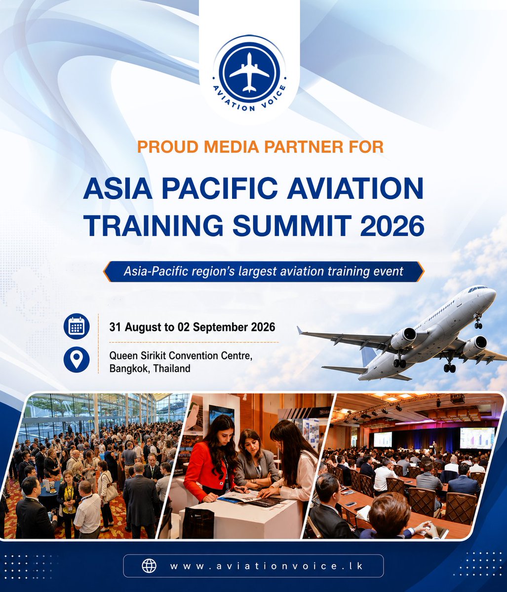 Aviation_Voice's tweet photo. Proud Media Partner for APATS 2026, Queen Sirikit Convention Centre, Bangkok, Thailand - The Largest Aviation Training Event for the Asia Pacific Region.

31 August - 2 September 2026

Organized by: Halldale Group

#APATS2026 #Asia #MediaPartner #AviationVoice #Bangkok https://t.co/UYrq5N67ew