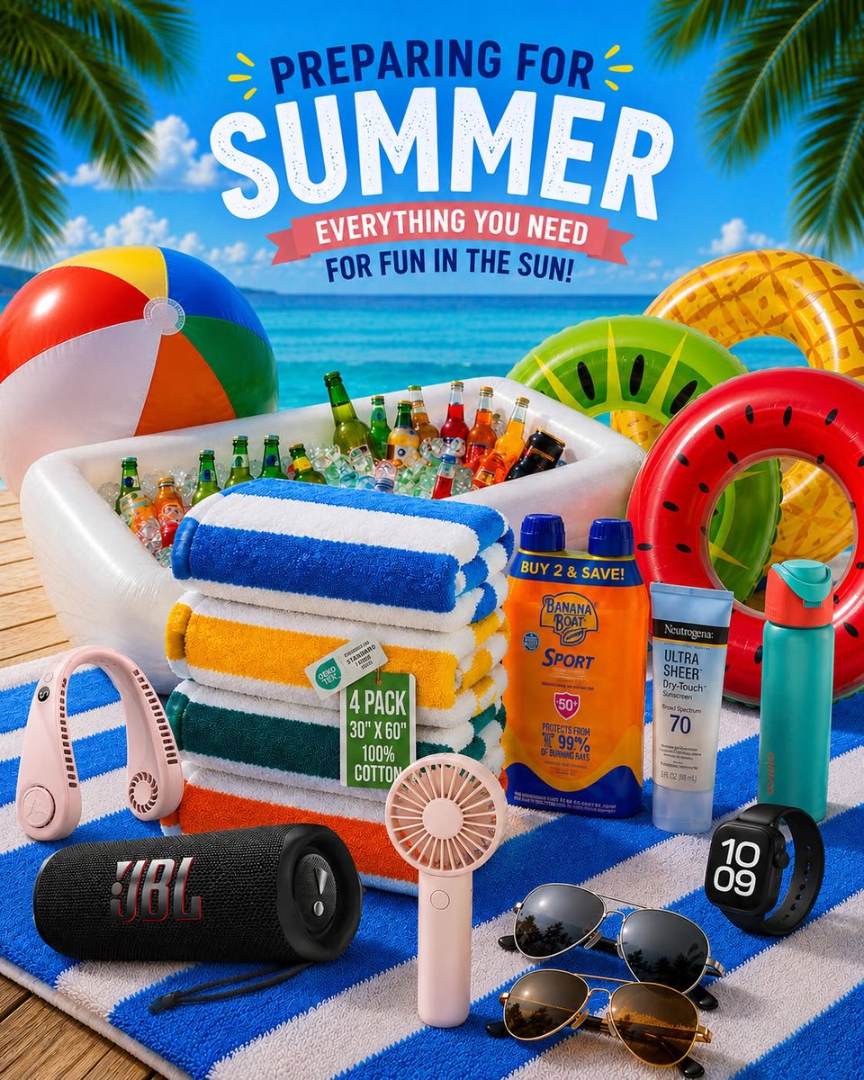 LaurenApprove's tweet photo. ποΈ #Ad Happy #NationalBeachDay! βοΈ From #towels & #sunscreen to #shades, #coolers, #floats and more, these #beachessentials make you ready for #funinthesun! π
As an Amazon Associate, I earn from qualifying purchases. Shop my picks at the link in bio.
#LaurenApproved #August30 https://t.co/KmxbqGY4Oq