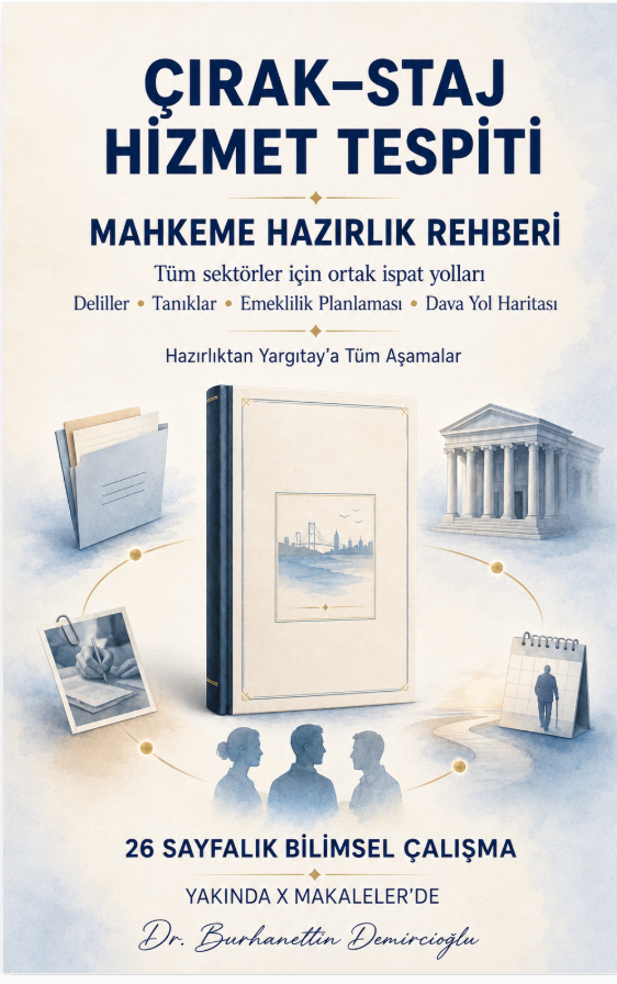 bdemircioglu's tweet photo. ÇIRAK–STAJ  MAHKEME HAZIRLIK REHBERİ
Davaları yalnızca “çalıştım” demekle kazanılmaz!
Tüm sektörler ve meslekler  için ortak ispat yollarını; deliller, tanıklar, ve dava yol haritasıyla ele aldığımız 26 sayfalık bilimsel çalışma, yakında X Makaleler ’de.
Dava, mahkemeden önce hazırlıkta başlar.
