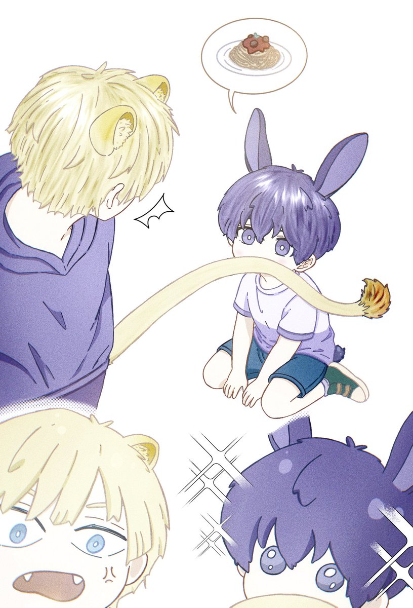 Zaphyky's tweet photo. A hungry lion and an even hungrier bunny 

kiis https://t.co/mi2DC9lZ8B
