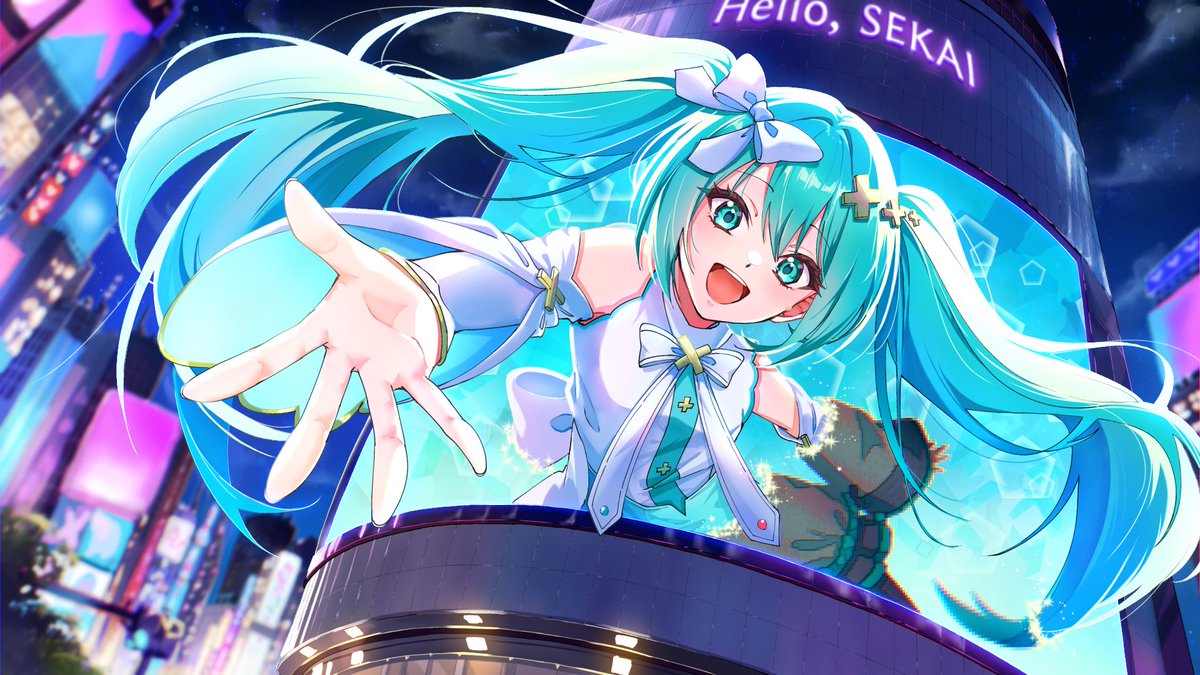 chaaaaa__1001's tweet photo. 『ハローセカイ』
ミクちゃんこれからも大好き♪
#プロセカの思い出MV 
#prsk_FA 
#初音ミク生誕祭2026 https://t.co/UXjTdu7kTV