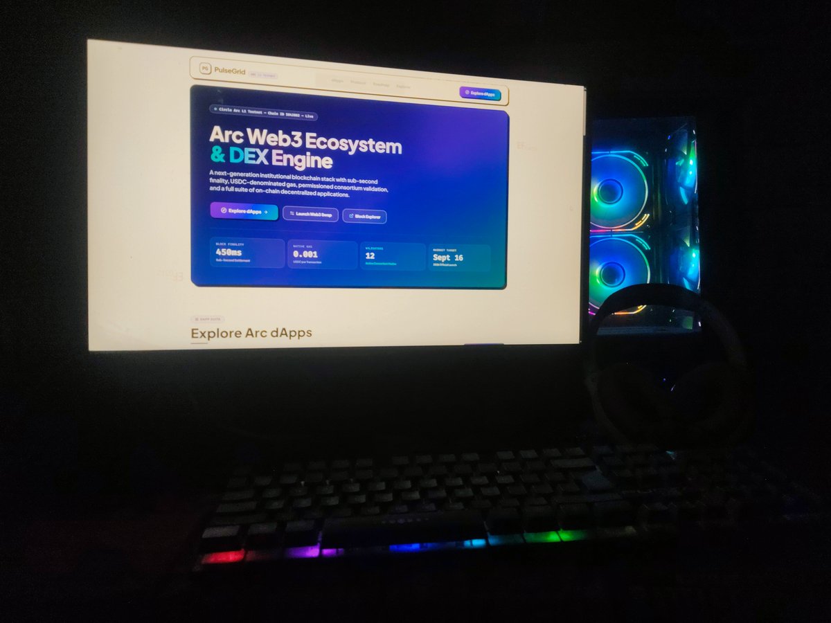 manas_pro76178's tweet photo. When you are genuinely obsessed with what you are building, day and night become the exact same thing.

Losing track of time refining the PulseGrid suite on Arc Testnet.

@silencexlm @0xmikef @samconnerone https://t.co/sQJlfyF1uZ