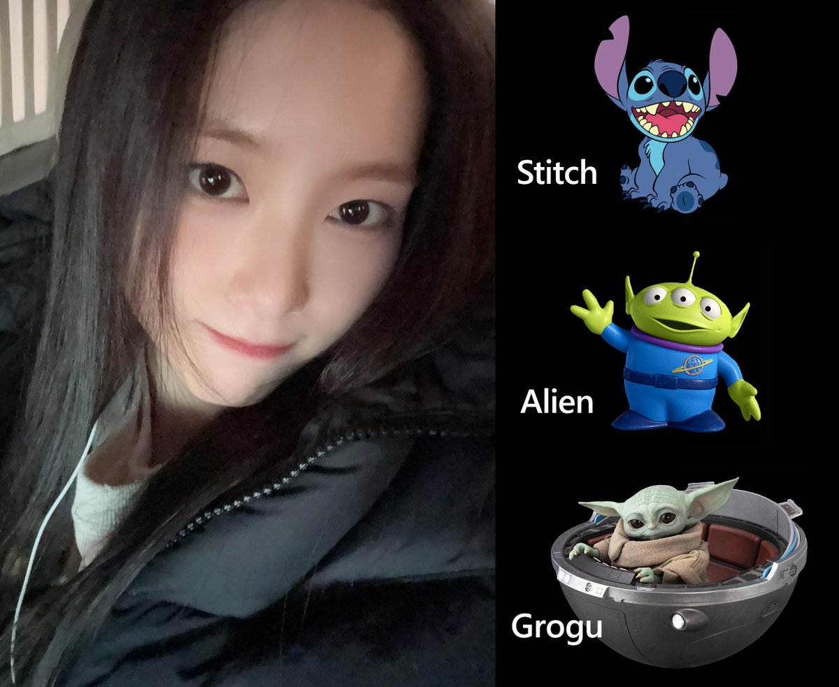 jiho_hamkke's tweet photo. Monday Fairy #GongJiho Fun Fact.

Jiho is a big fan of Disney animations, and her TOP 3 characters of all time are:
① Stitch – Lilo &amp; Stitch
② Alien – Toy Story
③ Grogu – Star Wars: The Mandalorian and Grogu

All of them are aliens and space-themed. https://t.co/uL5ZFNc4Bi