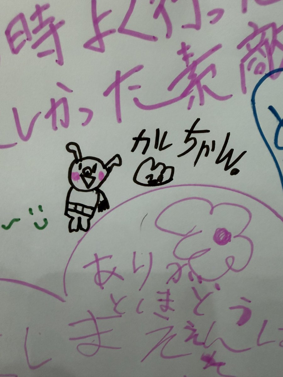 Toshimaen_like's tweet photo. 波乗りタイムの波も結構激しくて、流れるプールも幅が広くて、花火も大きいの上がるから西武グループの遊園地好き❤️新ゴジラも乗れて大満足でした😌としまえん展はTシャツが出てる限りで売り切れ言われて残り僅かで人気でした！娘がお気に入りのカルちゃん描いてた🐷🩷 https://t.co/DxtsvoU2B0