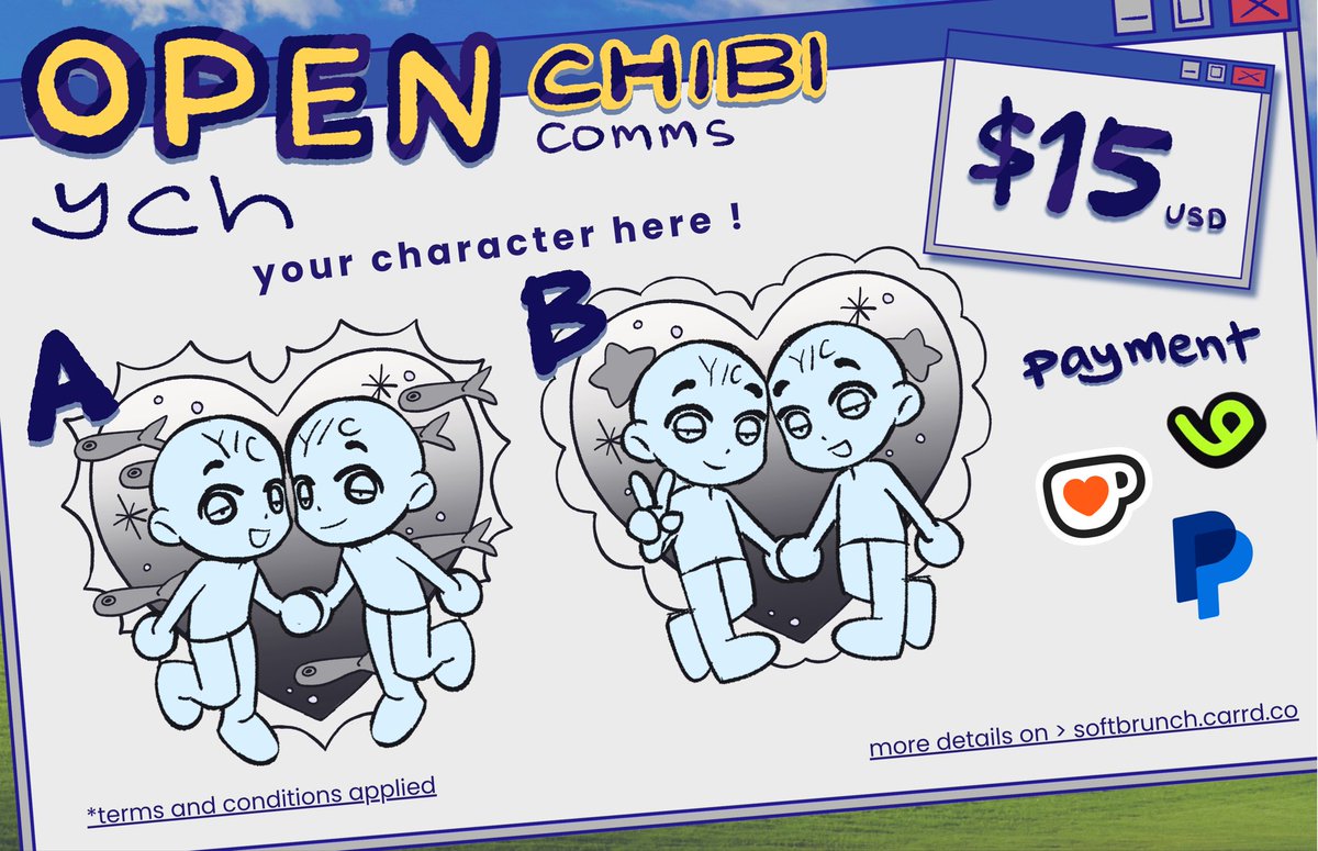 softbrnnch's tweet photo. open chibi commissions !! (ENG/IDN) https://t.co/y5vdaR31eN