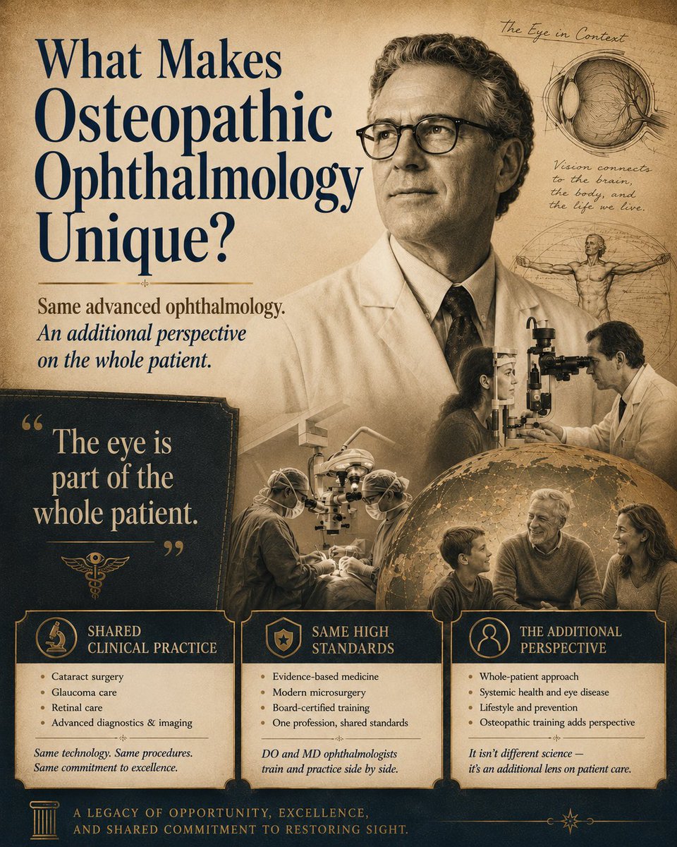 AOCOOHNS's tweet photo. What Makes Osteopathic Ophthalmology Unique?

#OsteopathicOphthalmology #Ophthalmology #OsteopathicMedicine #MedicalEducation #WholePersonCare #EyeCare #AOCOOHNS https://t.co/H5I4R0WaIv