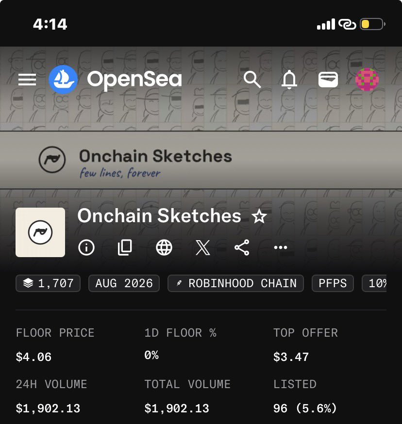x_lab70857's tweet photo. Minted my @OnchainSketches thanks to @MetaforgeDAO 
$.5>>>> $4 
Good tek 

Send it higher 🚀 https://t.co/iYkTPrtKcw