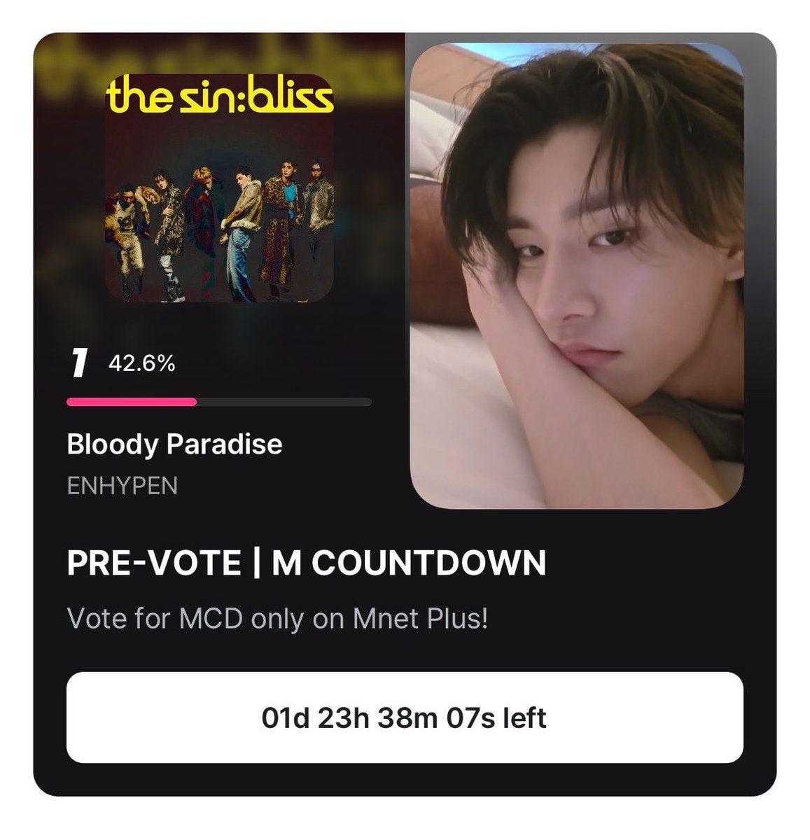 nanajammumu's tweet photo. 🌟 พรีโหวต m countdown ขึ้นวันใหม่แล้วทุกคน ไปโหวตเอนไฮเพนกันจร้า mnet plus โหวตง่ายที่สุดแล้วจริง มาเอา 6 ถ้วยให้คุณหนูบลัดดี้กัน !! มันยังได้อีก !! เอนไฮเพนจะได้ถือคนละถ้วยเริ่ด ๆ 😻🏆🏆🏆🏆🏆🏆

#เอนจีนเอนจอยโหวต #เอนไฮเพนมีโหวต https://t.co/r9knTPHmAv