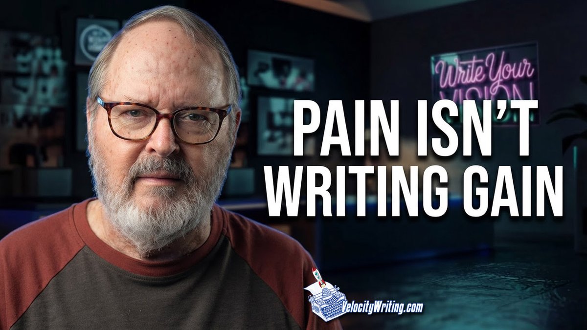 VelocityWriting's tweet photo. Do you still think you, as a writer, must "suffer for your art."

 Oh, oh. Trouble is brewing for you in your writing life. You CAN get joy and satisfaction. 

Discover how in this video: https://t.co/gXSKh6z48Q https://t.co/2BDDYmVBRY