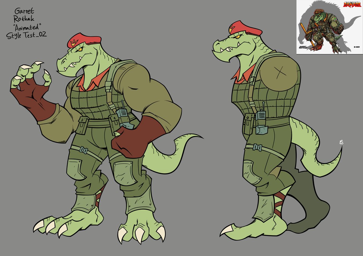 HazeWritesStuff's tweet photo. I'm happy to announce that my artist bud, Insectary, will be joining the DAMAGE DINOS comic as one of it's main artists! 

I'm making a plan to alternate between him and David on different stories. He's been doing tests of the characters and I'm so happy to have with us! https://t.co/pOBfFD9w4Y