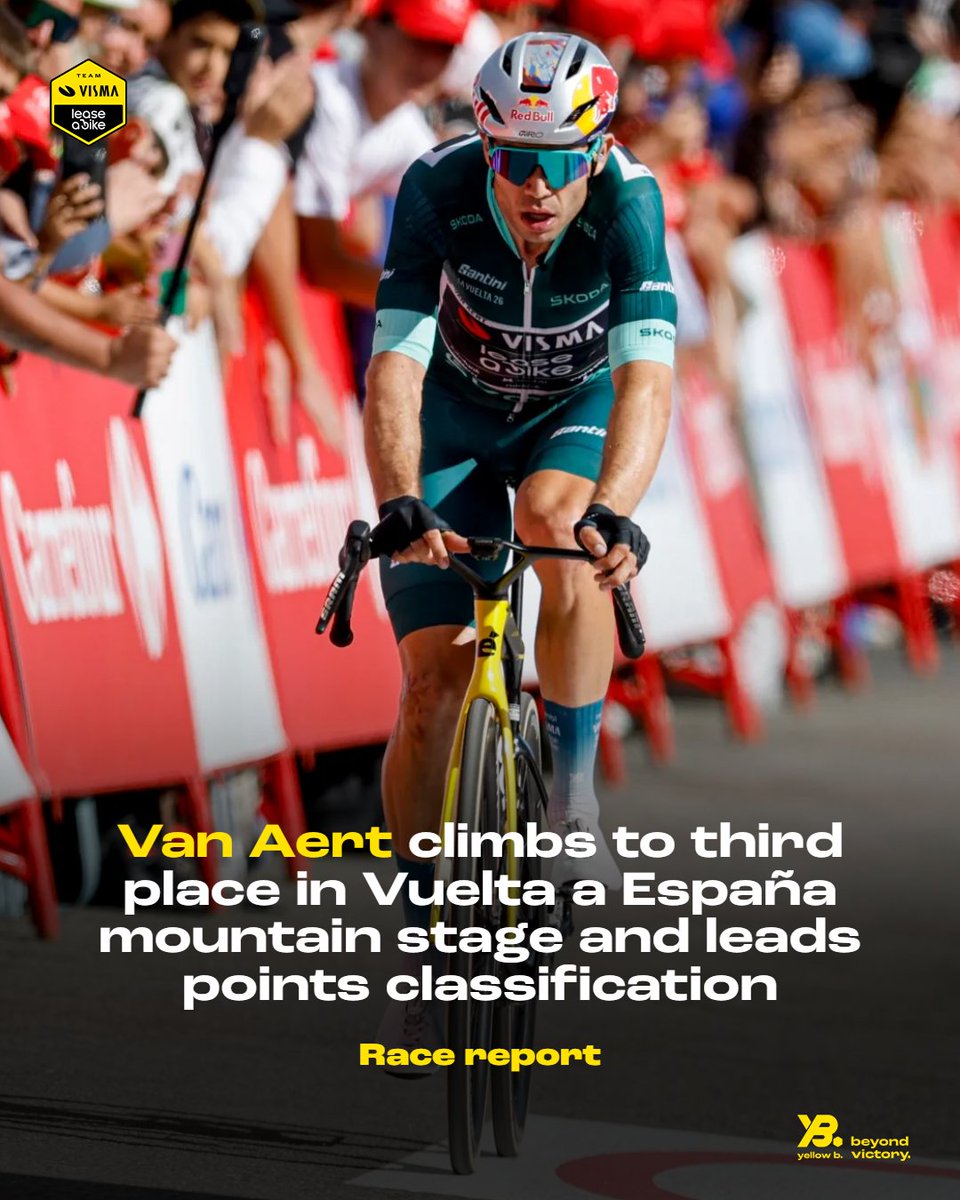 vismaleaseabike's tweet photo. 🇪🇸 #LaVuelta26 

💬 "Of course, it feels better to lead the points classification rather than simply wearing the jersey as the rider in second place." - Wout van Aert

Read more in our race report. ✍️
https://t.co/fro9td1AKr https://t.co/lDKLnJ21Pr