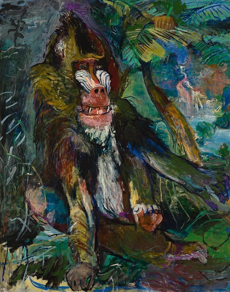booktycoon's tweet photo. Oskar Kokoschka, The Mandrill https://t.co/3gVEGHtcsy