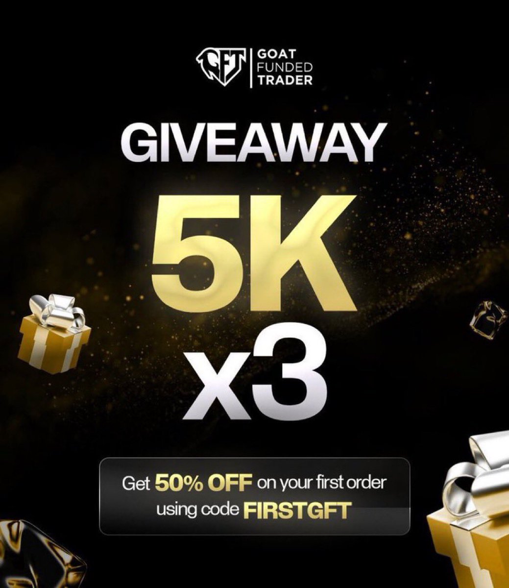 kachi_CRYPTO's tweet photo. 🐐EVALUATION GIVEAWAY 🐐
3x $5,000 Evaluation Accounts 
TO WIN

➢ follow @kachi_CRYPTO,@GoatFunded,@Leveragedgiant & @EdwardXLreal
➢ like and retweet post 
➢ perform tasks on the site- https://t.co/l2k9rwB577
➢ comment your favorite pair/ tag friends anyone
➢ Turn on post notifications