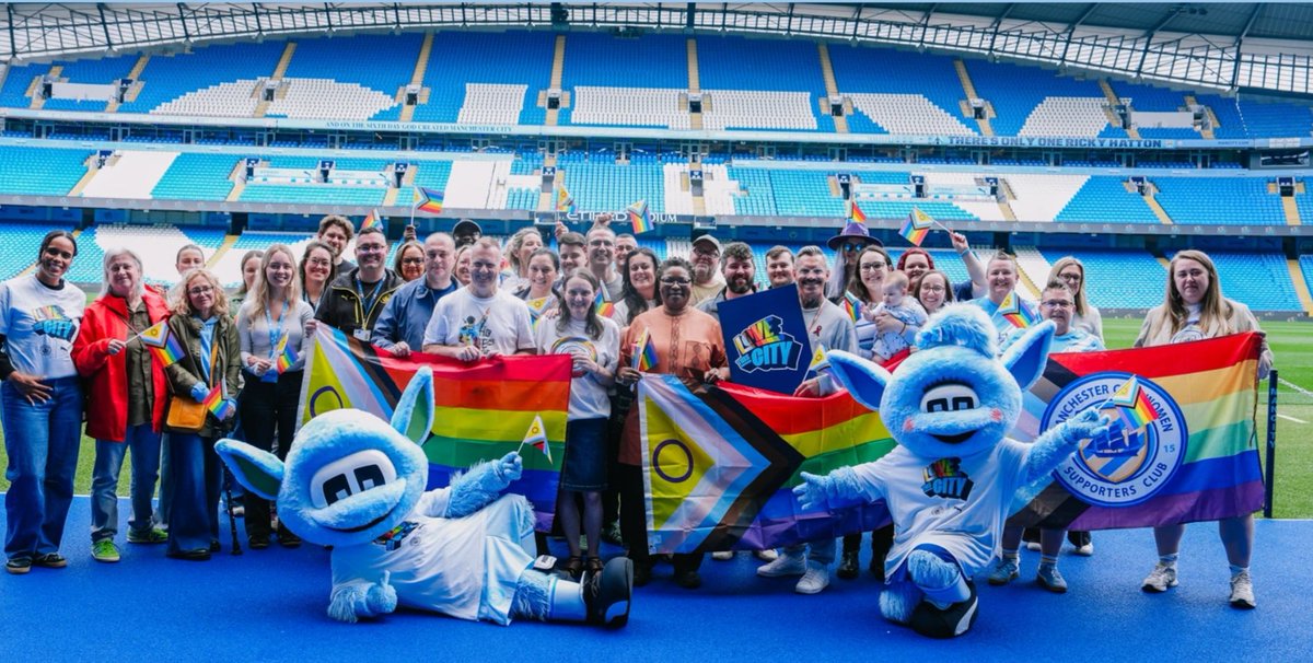 MCWFC_OSC's tweet photo. Manchester City shows continued support for Manchester Pride
https://t.co/ArYFQxgGUx https://t.co/2ysexNnpHP