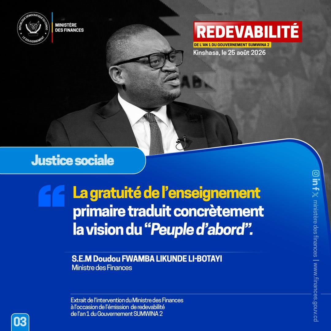 RangerRDC243's tweet photo. En #RDC, la gratuité du primaire n’est pas une faveur : c’est un investissement dans l’avenir. Le défi reste de garantir sa continuité, la qualité des écoles et la dignité des enseignants. Le « Peuple d’abord » doit se vérifier dans chaque classe.

@LikundeR @financesrdc https://t.co/EMUT0HNAki