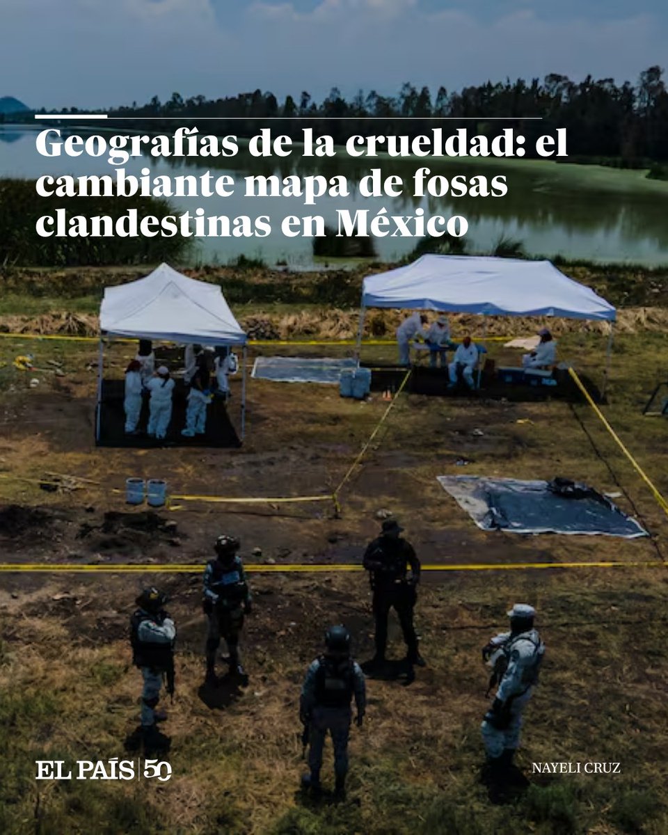 elpaismexico's tweet photo. 🔴 El aumento de las desapariciones y de las disputas criminales, pero también de los esfuerzos ciudadanos de búsqueda, deriva en una expansión geográfica de las fosas en los sexenios de Calderón, Peña Nieto y López Obrador

🖋️ @YisusGC   | Mónica Juárez Martín
🔗 https://t.co/d8jtpC7mAC