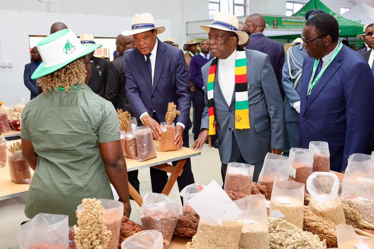 edmnangagwa's tweet photo. Honoured to officially open the 116th Zimbabwe Agricultural Show today under the theme: “Powering Growth: Where Agriculture, Technology, and Commerce Converge.” 

 We must modernise our sector, and I challenge the private sector to partner with our hardworking farmers. To our youth & women: agriculture is our present and future. Through the Youth Agriculture Entrepreneurs Hub, step up, innovate, and lead!Under NDS2, the Second Republic will no longer export raw materials, jobs, and opportunities. We are establishing Special Agro-Processing Zones across all 10 provinces to ensure local value addition.

All  agricultural produce must be value-added right here at home. Together, let us secure our food sovereignty and build an empowered, industrialised economy!