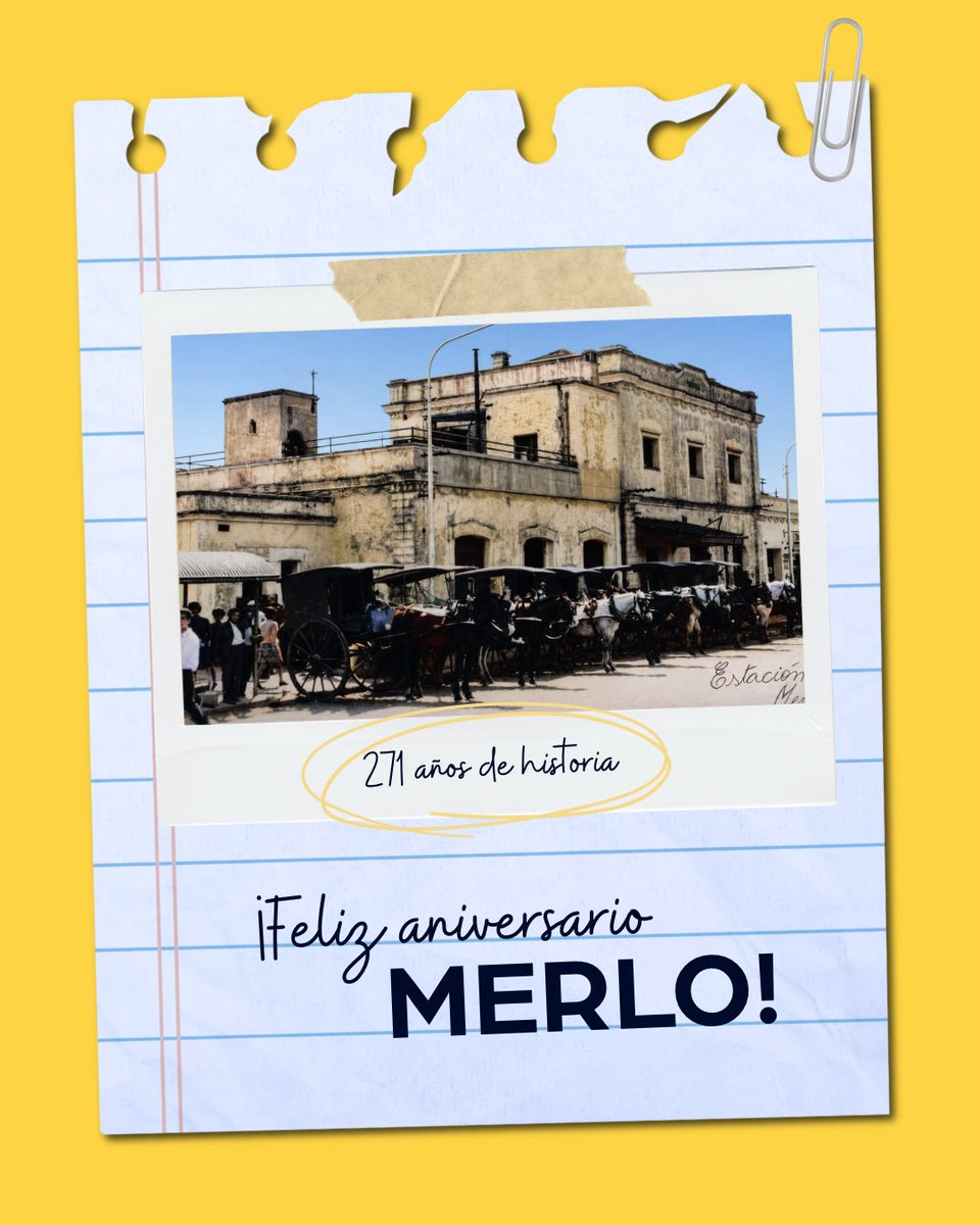 DavidZencich's tweet photo. ¡FELIZ ANIVERSARIO, MERLO! 🎉❤️

Hoy celebramos con gran orgullo 271 años de historia y tradición de nuestra querida ciudad.

Un enorme saludo para todos los merlenses 💪🏻 https://t.co/nR1C9c6eVf