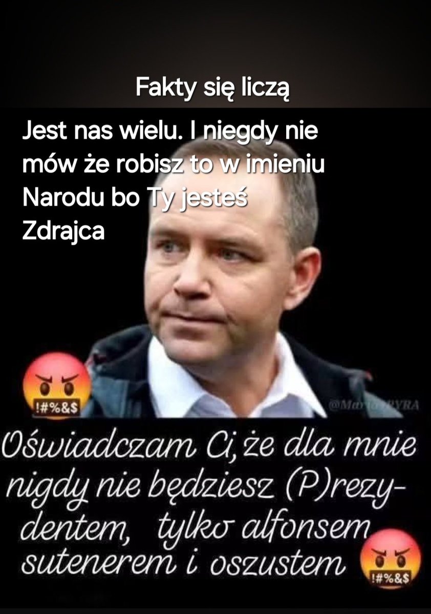aw_krzyk's tweet photo. @Margare23218071 Jak ktoś się ch... urodził to i takim zdechnie. Historia zapamięta takiego jednoznacznie. Warto przypominać bo cuemny lud zapomina a prostactwo wiedzy czarnej zarazie. Narodzie obudź się. Czas aby suweren wydał orzeczenie i pogonił z pałacu chołotę. https://t.co/N5lW5rsa98