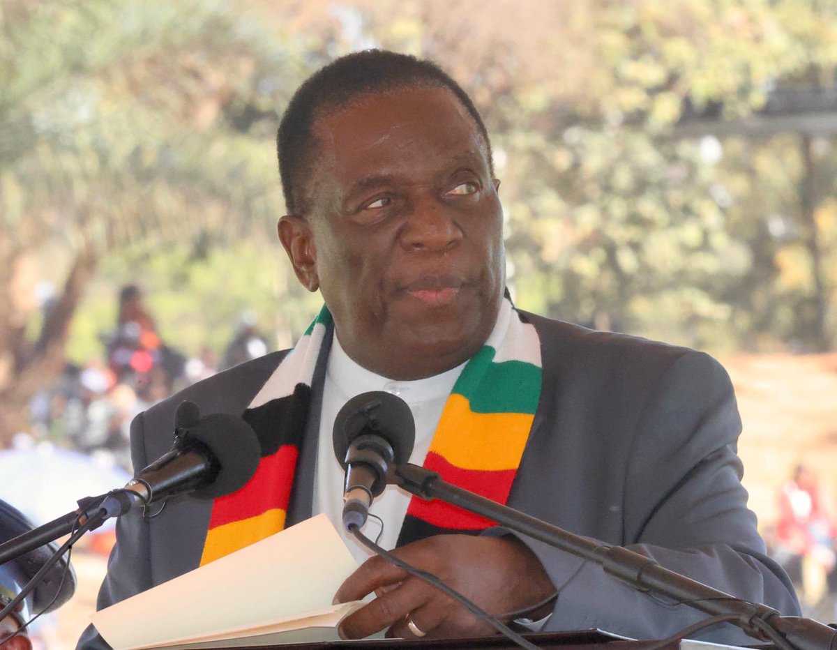 TendayiZinyama's tweet photo. H.E. President Dr Emmerson Dambudzo Mnangagwa as Guest of Honour at the 116th Edition of the Zimbabwe Agricultural Show , has officially opened the annual gathering. https://t.co/iDiK1xALho