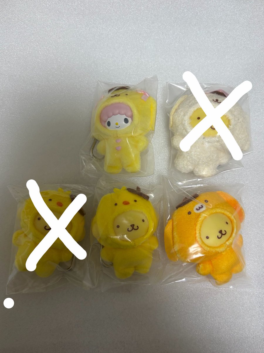 61jinii's tweet photo. サンリオ　ちびっとも　ポムポムプリン
交換

（譲）
一枚目画像
マイスウィートピアノ、カスタード、タルト
（求）
2枚目以降の画像
ポムポムポムプリン
マフィン、ベーグル、スコーン、パウダー

ピアノはプリンや上段のキャラとの交換希望です🥲
よろしくお願い致します🙇 https://t.co/aL69OQH9Ov