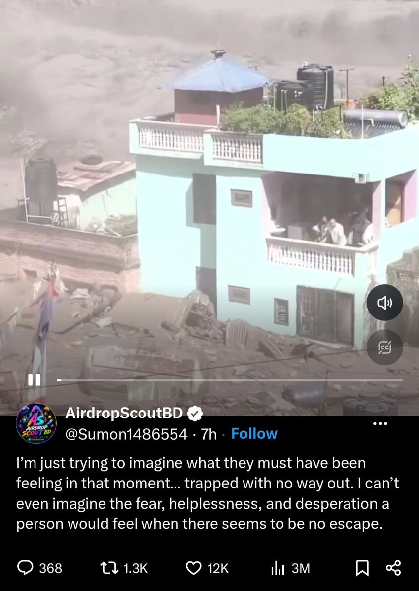 Sumon1486554's tweet photo. Thankfully, everyone who was trapped here managed to survive. 🙏❤️ A later video confirmed that they were safe, bringing a little hope amid this heartbreaking disaster. 🥹💔 https://t.co/PlBRCR1NVI