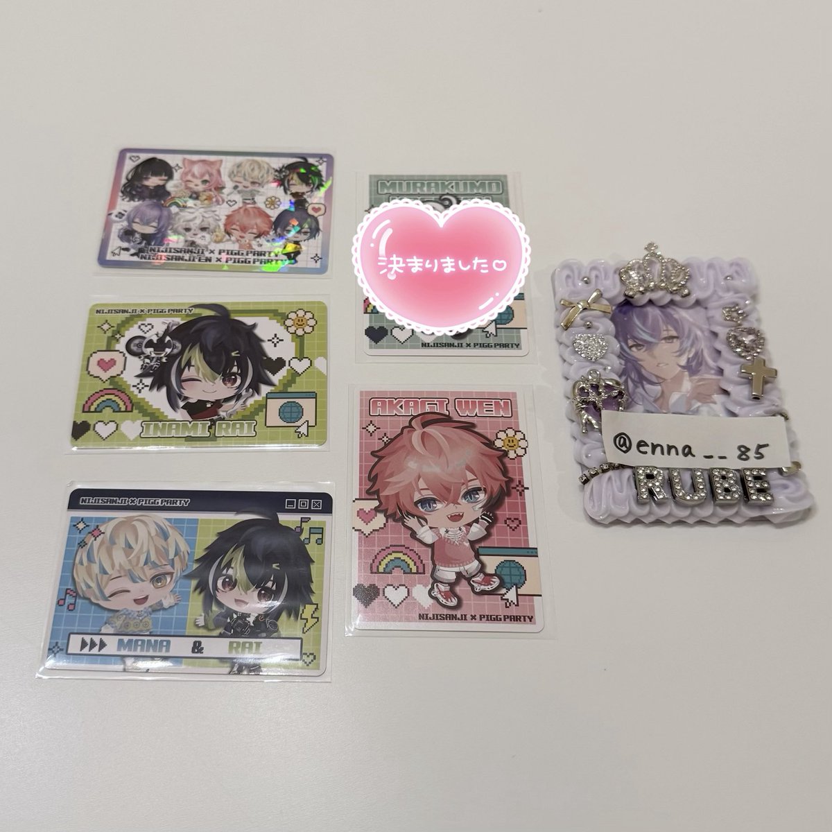 enna__85's tweet photo. 【交換】にじさんじ PIGG PARTY チップス 2
ピグパーティー ピグパ にじさんじチップス

譲） 1枚目
求）2枚目

※単体優先

郵送での交換希望です。
検索からでもお気軽にお声がけください。 https://t.co/WhXSJwEI29