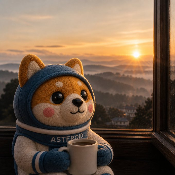 asteroid_og_rbh's tweet photo. $asteroid excited to greet the sunrise https://t.co/70mmipOtXk