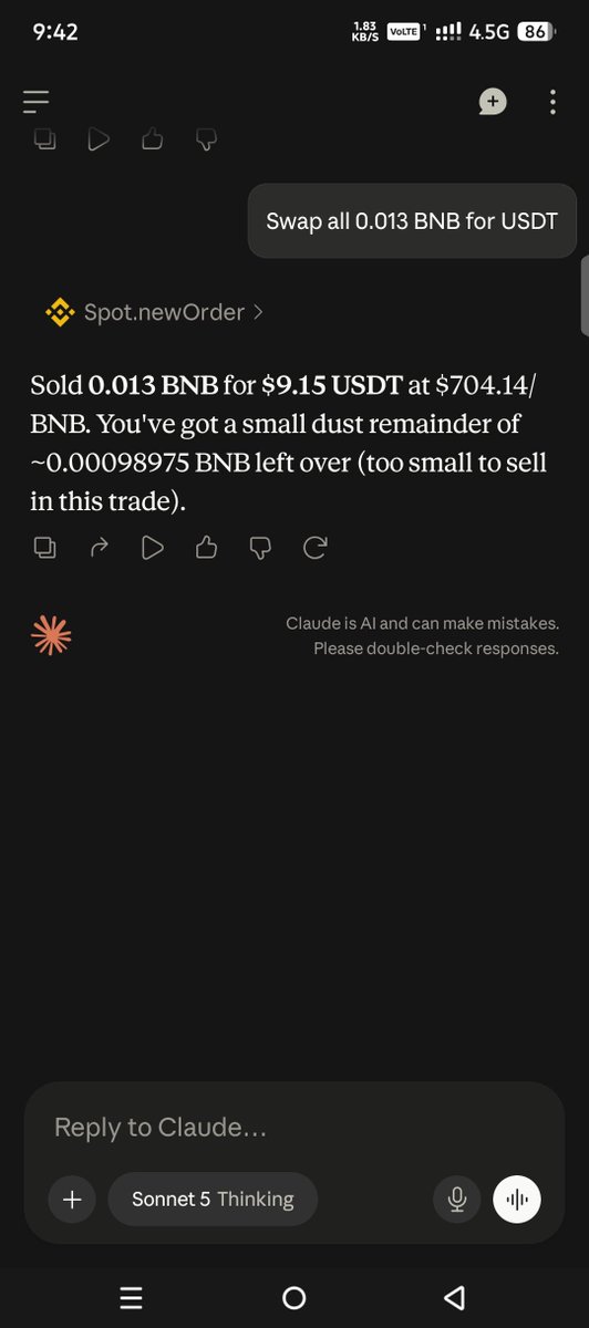 MUGEN9_'s tweet photo. @BinanceAngels Day 4 Done! 

This is so convenient and fast. 🍻😍

 #BinanceAgentOS https://t.co/iT6bjiHxeZ