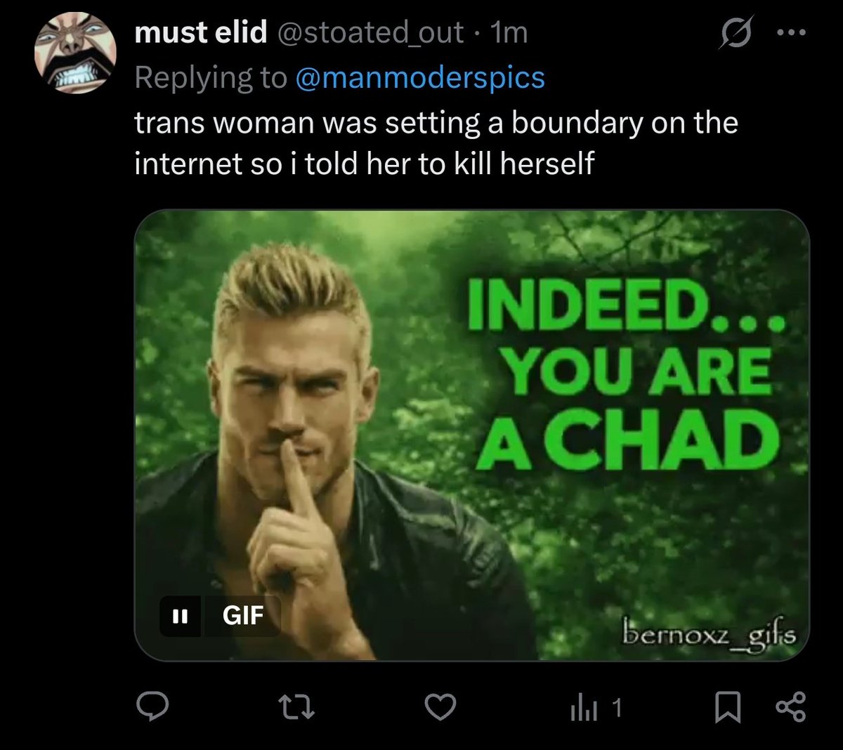 manmoderspics's tweet photo. "Erm, why do you put transmasc DNI in your bio"
Average transmasc the moment you say you don't want to interact with them https://t.co/OJ5WMcUgw1