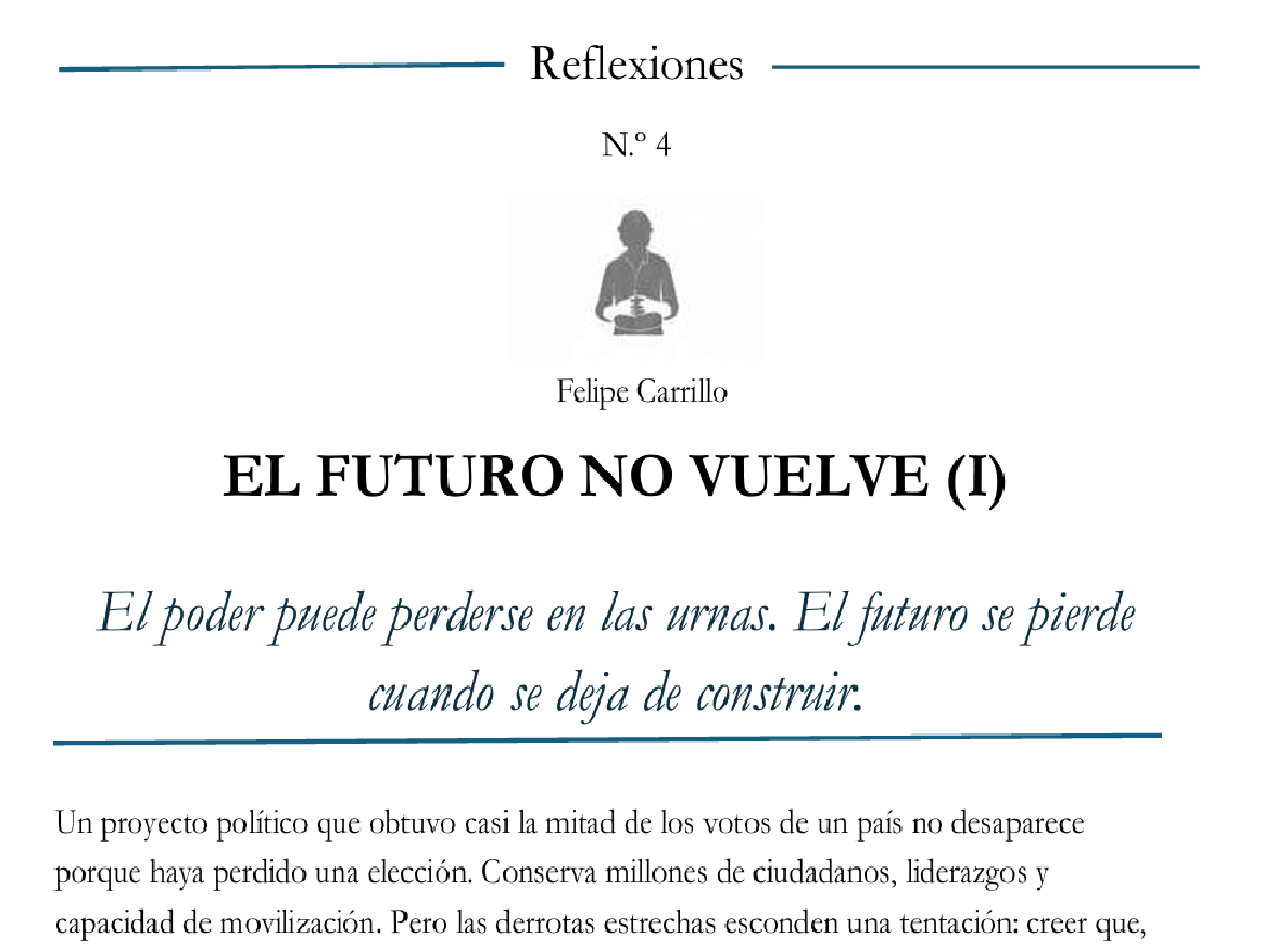 Betrand_Russell's tweet photo. Perder una elección es un resultado. Convertirla en una derrota histórica es una decisión.

El progresismo colombiano enfrenta ahora una pregunta mucho más importante que cuándo regresará al poder: qué debe hacer para merecer regresar.

Esta es la primera de dos reflexiones sobre lo que viene después de una derrota. Porque la política no es un péndulo. Y el futuro no vuelve: se construye.

👇 Ver artículo completo aquí 👇
https://t.co/sdf2nTS40s