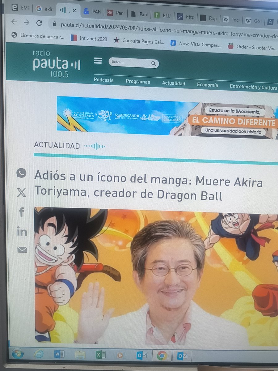 GUIULIANIX's tweet photo. Navegando en el mundo de la web , y viendo algo de creadores de cómics termino en una publicación suya del fallecimiento de Akira Toriyama en donde aparece la foto de otro Mangaka Gõ Nagai ! 
@Pauta_cl https://t.co/UTAgyG0CjA