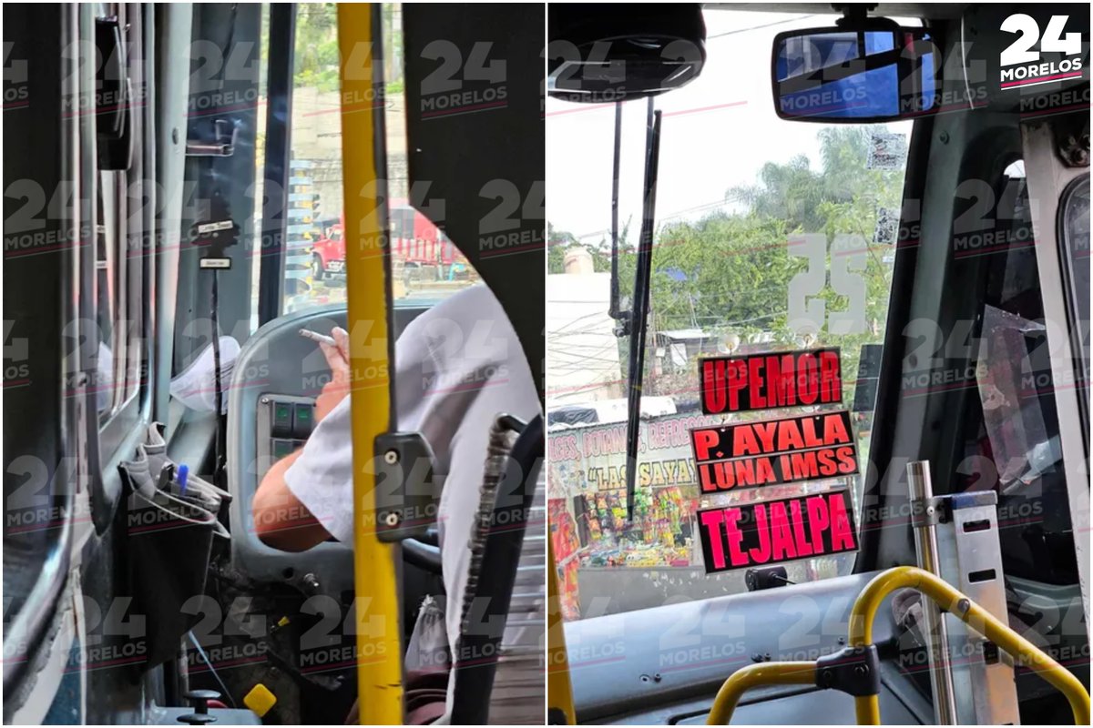 24_morelos's tweet photo. ¡EL VIAJE INCLUYE CHIMENEA! REPORTAN A RUTERO FUMANDO EN LA 19 🚬🚌

A través de denuncia ciudadana, usuarios cacharon con las manos en la masa al #chofer del económico 25 (#Ruta19) echándose su cigarrito bien a gusto mientras manejaba.

Obviamente esto está prohibidísimo por ley y pone en riesgo al pasaje.