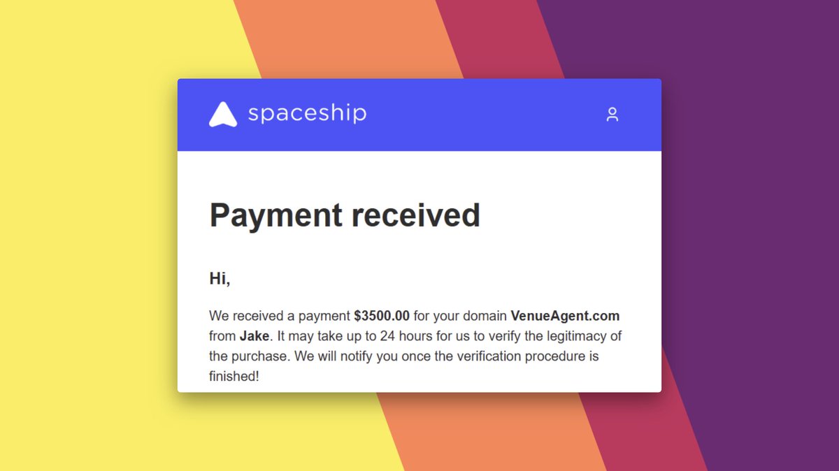 NameBio's tweet photo. Thanks @spaceship and @afternic 🚀 https://t.co/mVKr0THTJ1