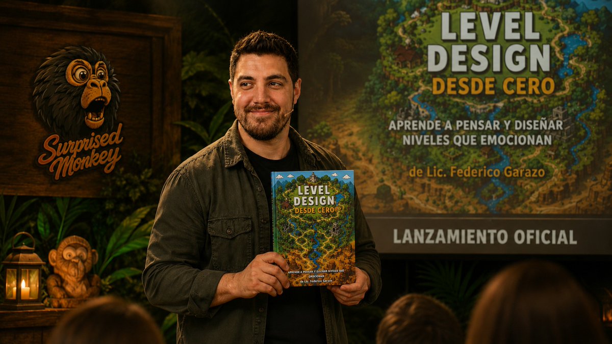 Durgan's tweet photo. El profe Federico Garazo de @SurprisedStudio acaba de lanzar su nuevo manual de Level Design. ¡Recomiendo mucho! Lo consiguen directo con él en https://t.co/LVBu7zfABN  #gamedev